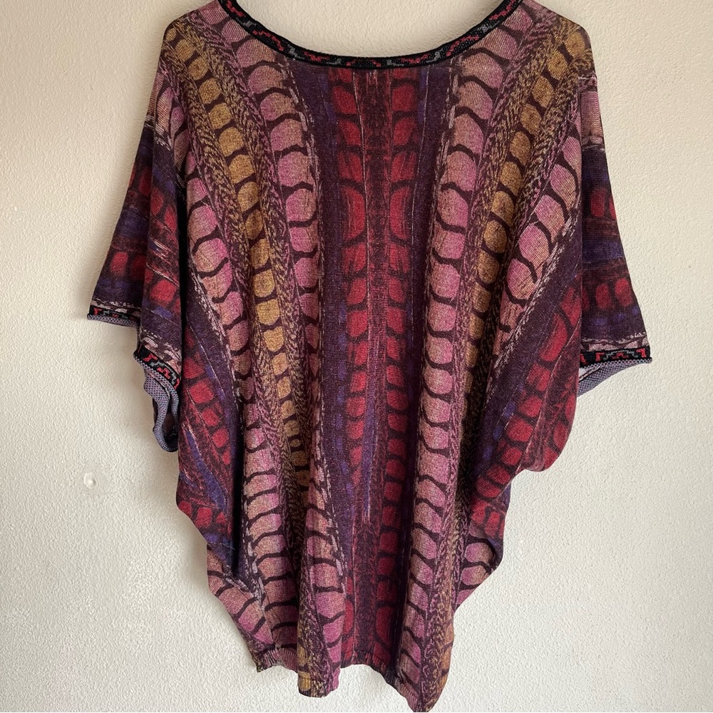 Custo Barcelona Knit Top Blouse Sz Medium Multicolor - Picture 4 of 7